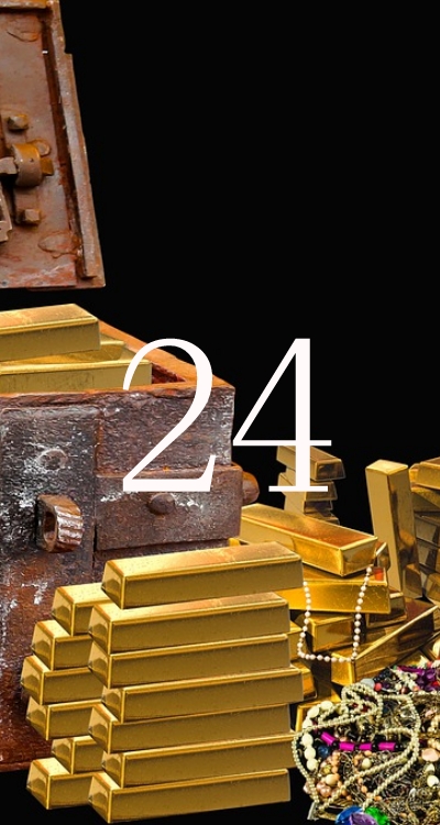 シウマの数字待ち受け24の無料壁紙 画面 金塊 金の延べ棒 Lifetime Fun