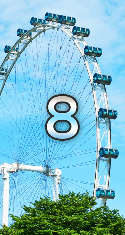 シウマの数字待ち受け 8 の無料壁紙 画面 観覧車 Lifetime Fun