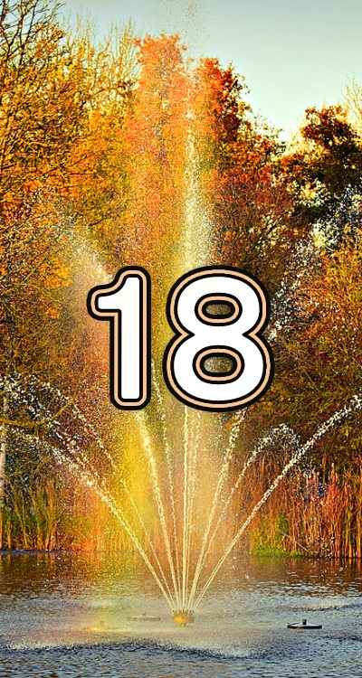 シウマの数字待ち受け「18」の無料壁紙・画面(噴水) | LIFETIME-FUN