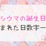 シウマ_数字_一覧_誕生日_生まれた日