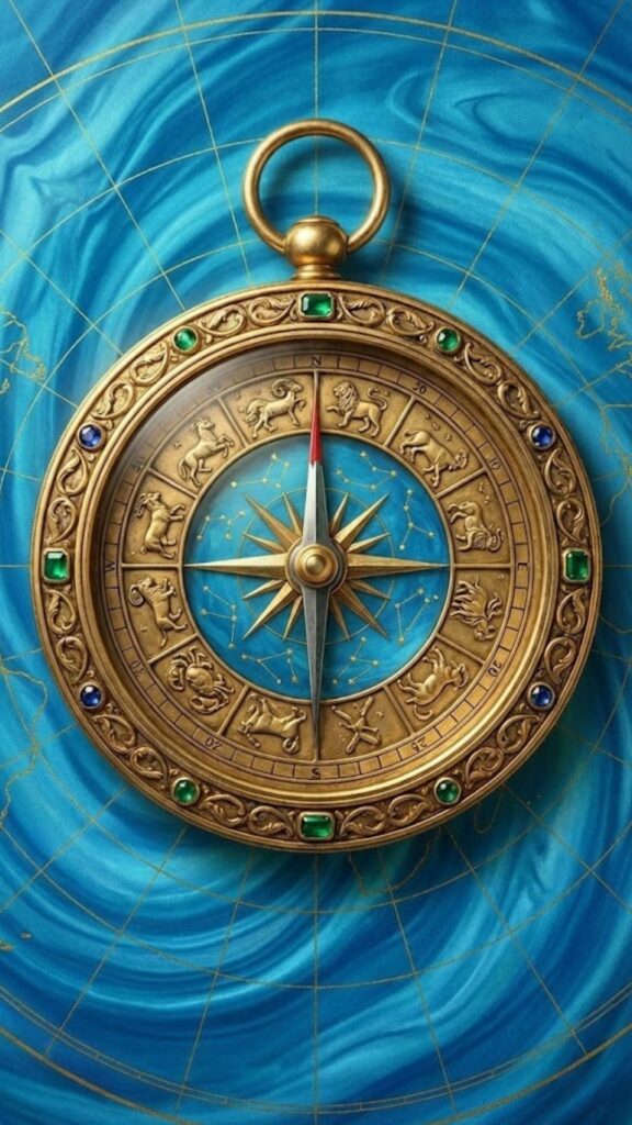 2026年ゲッターズ飯田_金の羅針盤座ラッキーカラー待ち受け壁紙_スカイブルー