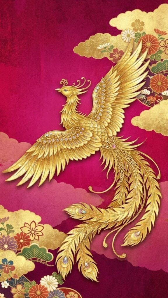 2026年ゲッターズ飯田_金の鳳凰座ラッキーカラー待ち受け壁紙_濃いピンク