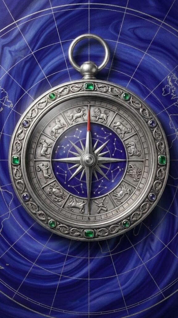 2026年ゲッターズ飯田_銀の羅針盤座ラッキーカラー待ち受け壁紙_藍色