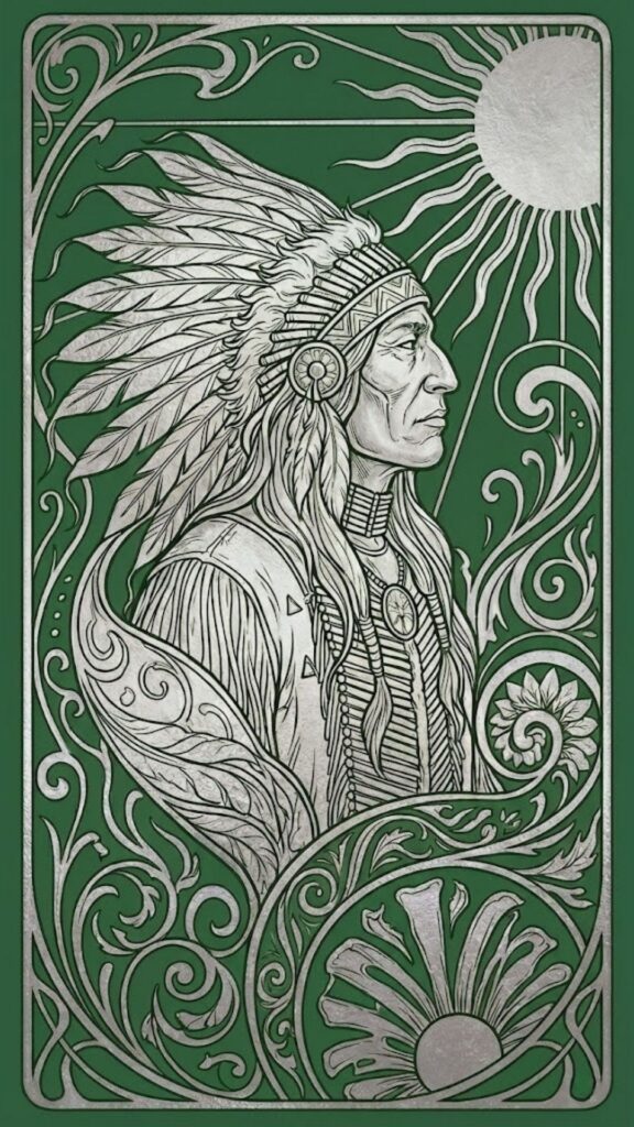 2026年ゲッターズ飯田_銀のインディアン座ラッキーカラー待ち受け壁紙_グリーン