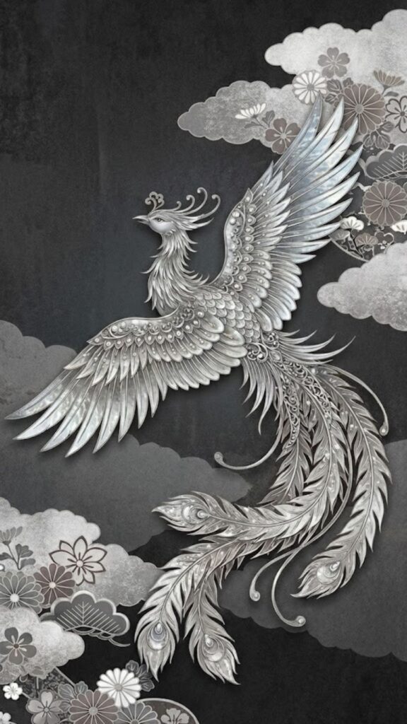 2026年ゲッターズ飯田_銀の鳳凰座ラッキーカラー待ち受け壁紙_グレー