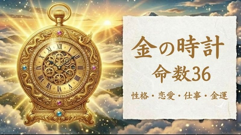 金の時計_命数36_性格_恋愛_結婚_ラッキーカラー